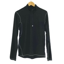 Champion Duo Dry Men&#39;s size Small Long Sleeve 1/4 Zip Mock Neck Shirt Black - £17.62 GBP