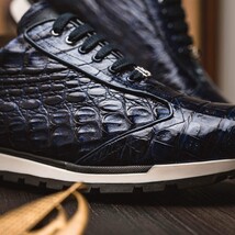 Marco Di Milano genuine caiman crocodile fashion sneaker Alonzo Navy image 7