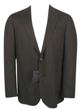 NEW Ermenegildo Zegna Sportcoat Blazer, Jacket! US 46 R e 56 R   Brown Pinstripe - $579.99