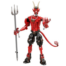 Red Monster with trident Model in Comics Building Blocks Aquaman MOC Brick Toys - £29.27 GBP