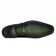 Rovigo Genuine Caiman Crocodile Monk Strap Forest Green image 5