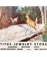 1960s Titus Jewelry Dover Foxcroft Maine Advertisement Maynard Reece Dee... - $41.13 CAD