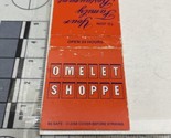 Vintage Matchbook Cover Omlet Shoppe Your Family Restaurant   gmg - £9.92 GBP