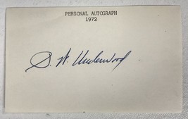 P. W. Underwood Signed Autographed 3x5 Index Card - Football - £10.19 GBP