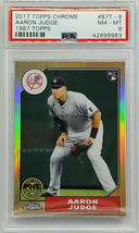  Psa 8! Aaron Judge Rookie Refractor 2017 Topps Chrome 87T-8 &quot;1987&quot; Yankees - £231.77 GBP