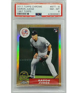  PSA 8! AARON JUDGE ROOKIE REFRACTOR 2017 TOPPS CHROME 87T-8 &quot;1987&quot; YANKEES - $369.95