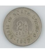 1903-H Britisch North Borneo 2 1/2 Cent Britain Extra Fein Münze - $130.48 CAD