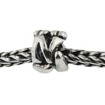 Authentic Trollbeads Sterling Silver 11144N Letter Bead N, Silver - £10.12 GBP