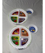 My Plate Divided Dinner Plates Child Food Groups Nutrition Sections Set ... - $14.50