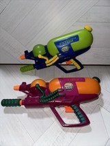 Vintage 2001 SUPER SOAKER Larami MAX-D 5000 Water Gun Purple Orange &amp; Gr... - $42.99