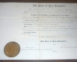 1873 New Hampshire Justice of the Peace License - Andrew N. Young - £13.18 GBP