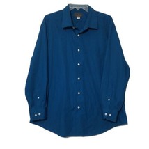 David Taylor Dress Button Up Collared Shirt ~ Sz XL 17-17.5 (34-35) ~ Deep Teal - £10.78 GBP