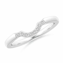 ANGARA Natural Diamond Curved Wedding Band in 14K Gold (Grade-HSI2, 0.08... - £394.96 GBP
