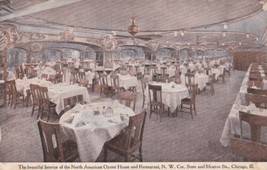 North American Oyster House Restaurant Chicago Illinois IL 1910 Postcard A22 - £2.39 GBP