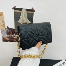 Thick Chain Small PU Leather Flap   Bags For Women Quilted Designer Purses and H - £136.58 GBP