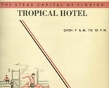 Frazer&#39;s Tropical Hotel Steak Capital Menu Kissimmee Florida 1962 Cowboy  - $74.44