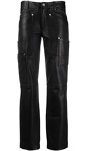 Zadig &amp; Voltaire Player Leather Pants Trousers Pockets Black $998, Sz 34... - $470.24