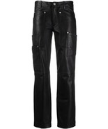 Zadig &amp; Voltaire Player Leather Pants Trousers Pockets Black $998, Sz 34... - $659.26 CAD