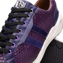 sueded Snake and classic calfskin fashion sneaker Shoes Verona Purple image 4