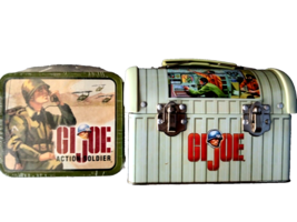 GI Joe Action Soldier Assorted Candy Tin Box &amp; GI Joe Lunch Tin Box, By ... - £23.37 GBP