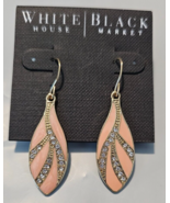White House Black Market French Wire Earrings L Pink Color Dangle W Clea... - $321.10 MXN