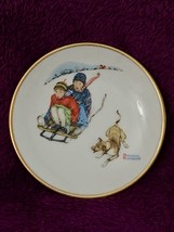 507 Downhill Darling - Norman Rockwell Four Seasons Miniature Plate Coll... - £11.87 GBP