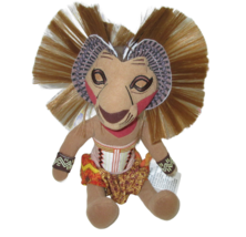 Simba Lion King Plush 11&quot; Brown Stuffed Doll Tribal African Clothing Disney - $9.89