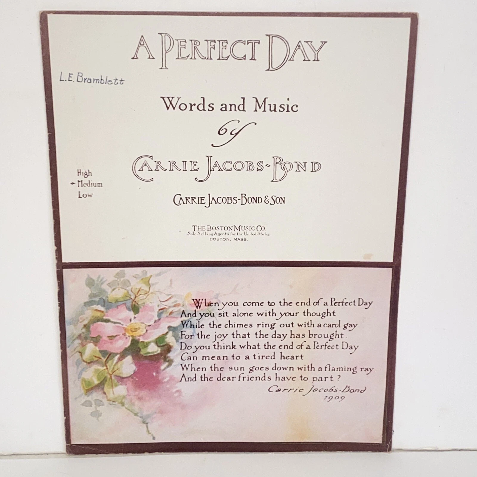 A Perfect Day (sheet music) - $8.20 CAD