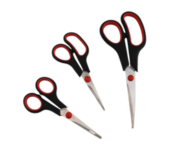 3 Pack All Purpose Stainless Steel Scissors Crafts Home Office Sewing Gift Wrap - £6.32 GBP