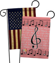 Music is Life - Impressions Decorative USA Vintage - Applique Garden Flags Pack  - £24.67 GBP