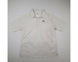 Under Armour Mens Golf Athletic Polo Shirt Size L White QB16 - $9.89