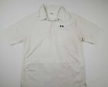 Under Armour Mens Golf Athletic Polo Shirt Size L White QB16 - $9.89