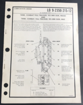 1977 Lubrication Order Procedure for Full Tracked Combat Tank LO 9-2350-215-12 - $18.50