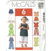 McCalls Sewing Pattern 4497 Pants Shorts Top Toddlers Size 1-4 - £6.45 GBP