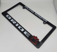 Brand New Universal 1PCS BRIDE ABS Plastic Black License Plate Frame Cover - £7.85 GBP