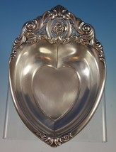 Rose Point by Wallace Sterling Silver Candy Dish Heart Shape #4630 (#1601) - £201.69 GBP