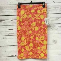 LuLaRoe Cassie skirt orange yellow floral print - £14.62 GBP