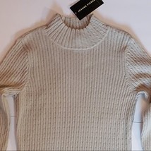Jeanne Pierre Thistle Sage Green Mock Turtleneck Pullover Sweater Size Small New - £25.89 GBP