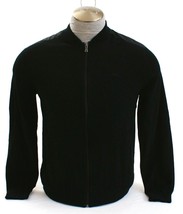 Michael Kors Black Zip Front Long Sleeve Cotton Sweater Men&#39;s Large L NWT - $147.50