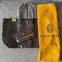 Goyard Saint Louis PM Tote bag with pouch canvas leather black - £3,274.38 GBP