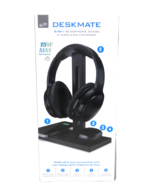 iLive Deskmate 5-in-1 Headphone Stand & Wireless Charger,Fast Charge USB-C Cable - $28.49