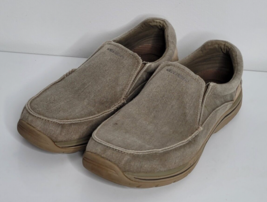 Skechers Mens Shoes Size 13 Canvas Loafer Slip On Expected Avillo Brown Khaki - £27.96 GBP