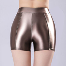 Damen Satin Shiny High Waist Short Pants Swimwear Bathing Suit Bikini Bottoms - £14.43 GBP+