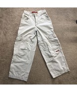 Vintage 90s JNCO Jeans Khaki Cream Cargo Pants 30 x 29 Wide Leg Skater R... - £97.31 GBP