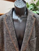 Tallia Men&#39;s Brow Wool Single Breasted Long Sleeve Casual Jacket Blazer Size 46L - £61.70 GBP