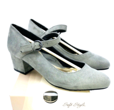 Soft Style by Hush Puppies Dustie Mary Janes Heels- Grey, US 5.5M - £15.54 GBP