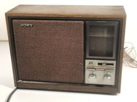 Vintage Sony Supporto da Tavolo Radio Am Fm Wb TV Modello ICF-9660W - $59.38