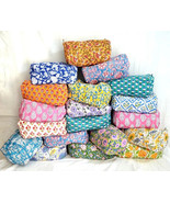 Indian block Print Large Toiletry Bag, Colorful cotton Quilted cosmetic ... - $21.02 CAD+