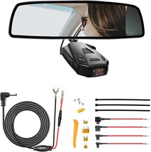 Radar Detector Rearview Mirror Rod Mounting Bracket Radar Direct Power Cord Hard - £66.01 GBP