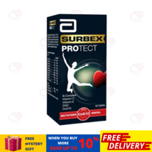 50&#39;s Abbott Surbex Protect Energy Booster with B-Complex, Vitamins &amp; CoQ10 - £35.60 GBP